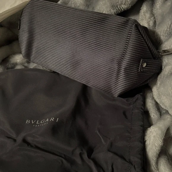 Bulgari Black Textured Pouch - Picture 3 of 7